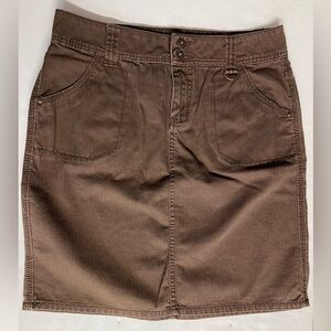 Faded Glory Women’s Denim Skirt, Size 6, Brown